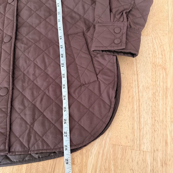 Ashley Outerwear Brown Quilted Utility Shacket 8 Oversized Gorpcore Normcore - Picture 7 of 10